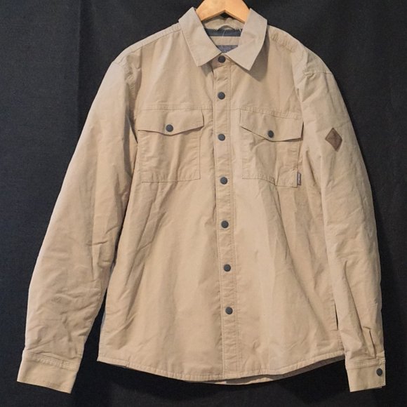 Eddie Bauer Light Khaki Fleece Lined Coat Men’s Medium